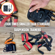 Compact and portable: revolutionize your home gym workout with the ultra-convenient, miniaturized A90 Athlete Set Sling Trainer.