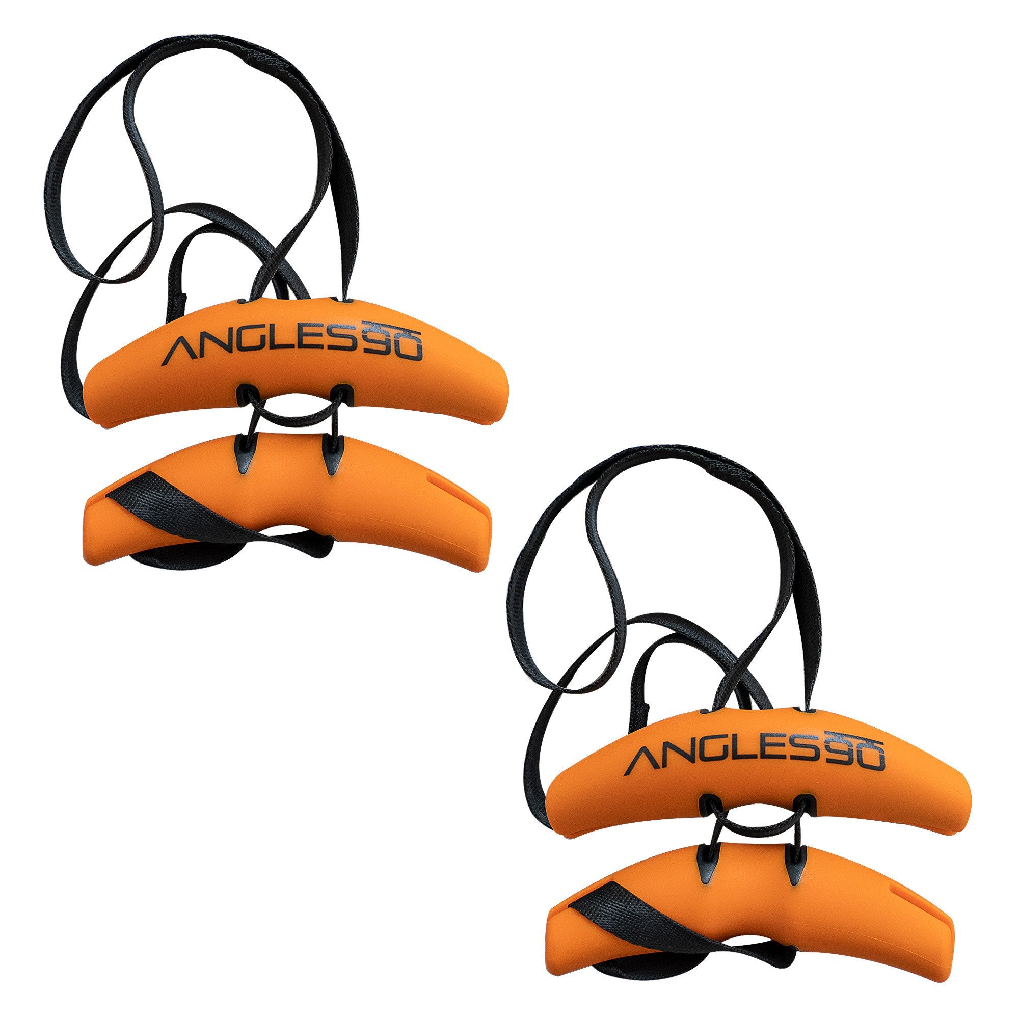 A pair of A90 Buddy Sets with Angles90 Grips, possibly used for fitness and strength training exercises to enhance grip/pull power and reduce joint stress.