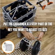 Customizing your cargo net: diy adjustment with A90 Cable Pulley Set for a perfect fit.